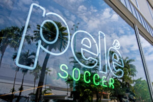 Pele Soccer Miami Beach Sign